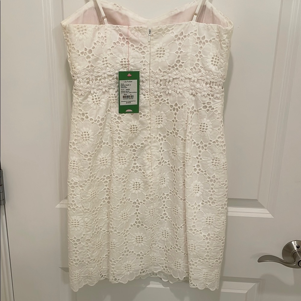 Lilly Pulitzer Sheena Dress: Creamy White Floral Lace - Picture 5 of 6